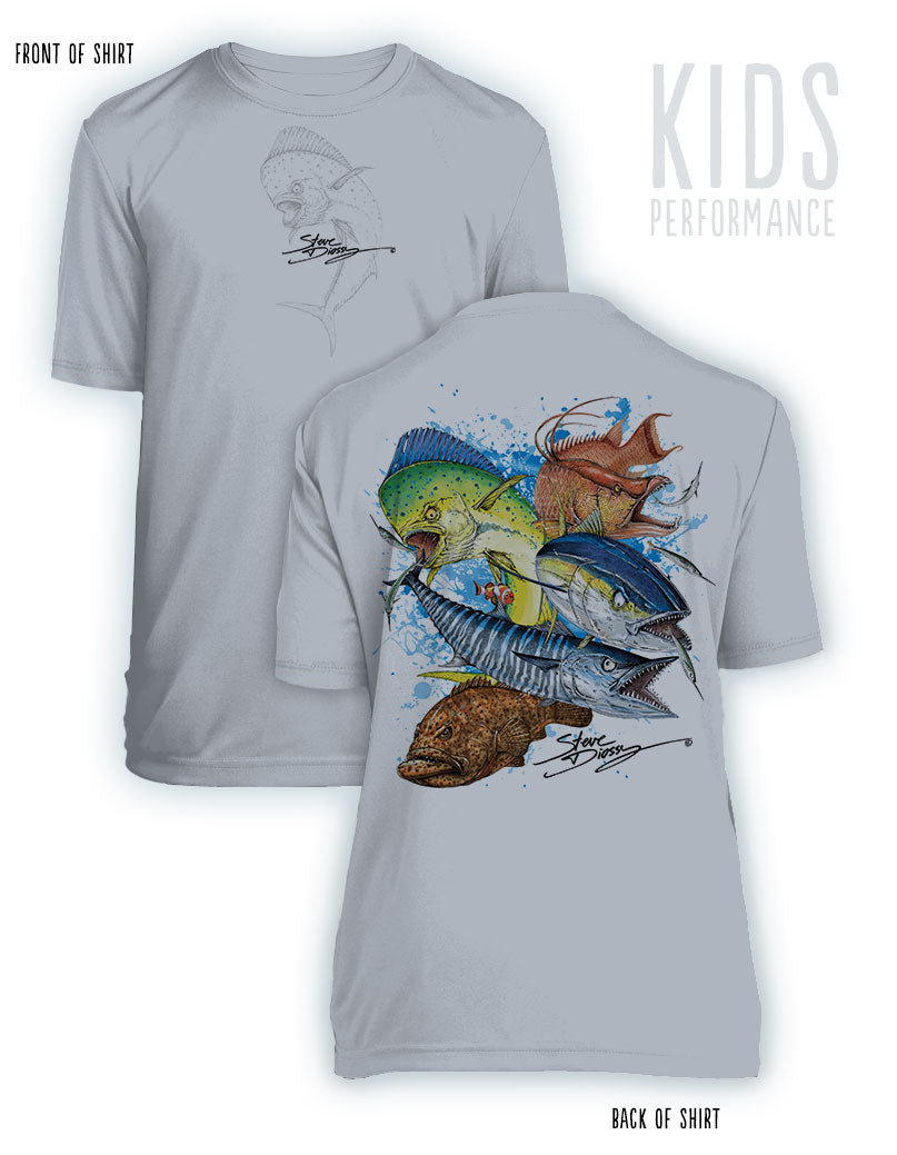 Grand Slam- KIDS Short Sleeve Performance - 100% Polyester